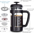 Easyworkz French Press - 12 oz Coffee Tea Maker with Borosilicate Glass and Soft Grip Handle