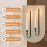 Generic Set 4,Taper Gold Wall Candle Sconces of Wall Candle Holder Modern Wall Mount Candle Holders for Living Room