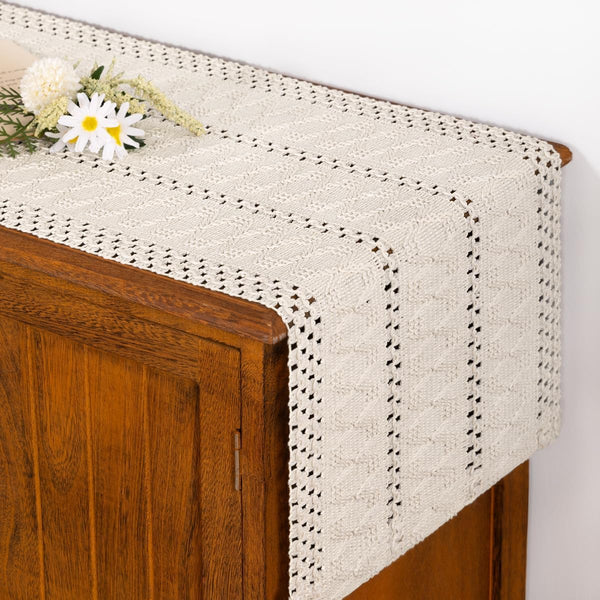 Socomi Boho Table Runner Summer Farmhouse Rustic Macrame Seasonal Long Woven Cotton