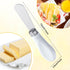 Mixweer 4 Pcs Butter Knife Stainless Steel Butter Spreader Knife with White Porcelain Handle Wide Blade Cheese Knife Spreader for Kitchen Use, 5.1 Inch by Mixweer