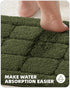 Color&Geometry Green Bath Mat, Non Slip Washable 24"x36" Large Absorbent Bath Mats for Bathroom and Bathtub