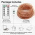 200 66 8 Twinkle Star LED FT Copper Fairy String Lights Modes LED, USB Powered with Remote Control for Christmas Tree