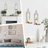 Set 2 Farmhouse Mirror Wall Candle Sconces of - Shabby Chic Decor Rustic Candle Holder French for Bathroom Living Room