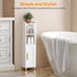 7.9" 5.9" 31.5" HOOBRO Small Bathroom Storage Cabinet, Narrow Corner Floor Cabinet with Door and Adjustable Shelf, L x