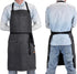'-2) Denim Apron with Pockets, Professional for Mens Womens Chef Kitchen Cooking Grill BBQ Painting Baking, Black Bib
