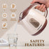 Aigostar Small Electric Kettle, 1L Portable Tea Kettle, 1100W with Automatic Shut-Off, BPA-Free (Brown)