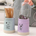Cute Chopsticks Holder - Storage Cutlery Holder with Cover, Reusable Plastic Utensil Holder with Removable Base for