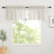 RYB HOME Semi Sheer Valances - Linen Textured Sheer Curtains for Kitchen Bathroom Cafe Bedroom, 2 Panels, 52 x 18 inches