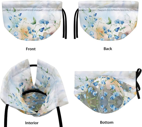 Cute Blue Floral Tea Pot Cozies with Insulation Pad, Shock and Drop Protection for Teapots, Kitchen Home Decorative