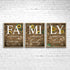 Family Sunflower Butterfly Wall Decor, Inspirational Rustic Wood Sign Wall Art for Living Room, Set of 3 (8"X10") Prints