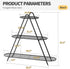 Furshus 3-Tier Plant Stand for Patio, Metal Plant ShelfIndoor/Outdoor Display Rack for Multiple Pots, Heavy Duty