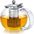 Teabloom All-in-One Glass Teapot and Kettle, Heatproof Borosilicate Glass with Removable Stainless Steel Infuser
