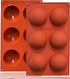 2 Pack Large 6-Cavity Semi Sphere Silicone Molds, Non-Stick Baking Mold for Hot Chocolate Bombs & Cakes