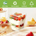 FIFWVGP 100 Pack 5 oz Plastic Dessert Cups With Lids and Spoons, Yogurt Parfait Appetizer Cups for Party, Mini Dessert