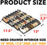 28 386 4 13" 17.5" SpaceAid Spice Drawer Organizer with Spice Jars, Spice Labels, Tier Seasoning Rack Tray Insert