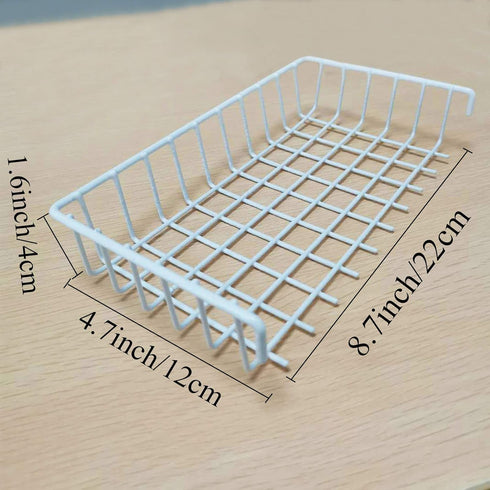 GBYAN Wall Grid Panel Accessories, Wire Grid Baskets Shelf Organizer for Wire Board, White