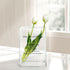 Aoderun Book Vase for Flowers Clear Glass Vase for Book Lovers Unique Flower Vase for Bookshelf Living Room