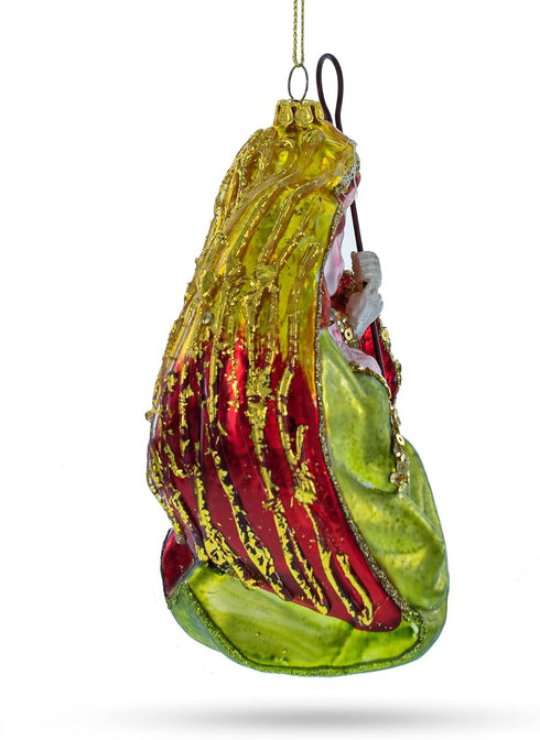 Nativity Scene Blown Glass Christmas Ornament