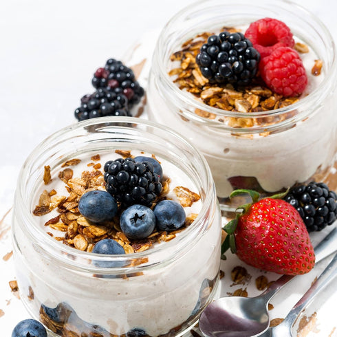 16oz 8 SHOWIN Overnight Oats Containers with Lids, Glass Jars with Lids pcs, Wide Mouth Mason jars for Salad, Yogurt