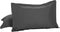 Tailored Bed Pillow Shams, Cotton Blend Design, Standard, Grey by Today’s Home - 2-Pack