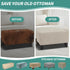 MAXIJIN Velvet Ottoman Slipcover Small Stretch Square Rectangle Footstool Slipcover Folding Storage Ottoman Covers