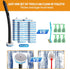 FAMYLI Wands40 Disposable Toilet Brush - Toilet Bowl Cleaner, Toilet Cleaning Supplies, Toilet Brush with Holder