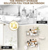 3-Pack Corner Shower Caddy, Adhesive Shower Organizer with Soap Holder and Hooks, Rustproof Corner Shower Shelves, No