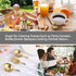 Serving Utensils Set of 5, Matte White Gold Large Spoon, Slotted Spoon, Serving Fork, Sugar Spoon, Butter Knife