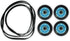 DC97-16782A-5PCKIT All-in-one Repair Maintenance Kit for Samsung Dryer Includes Drum Roller and Belt Replacement