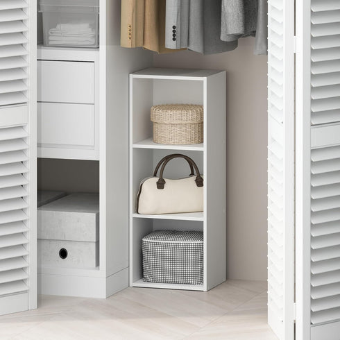 Furinno Reed Closet Organizers and Storage, 3-Tier Closet Organizer, Open Shelf Closet