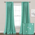 52" 84" Lush Decor Star Blackout Window Curtain Panels Pair W x L Turquoise - Blackout Curtains for Bedroom - Blue