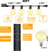 ShineU 60FT G40 Dimmable 27 Bulbs, LED String Lights with Remote, Globe for Patio, Edison Shatterproof Waterproof