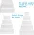 Silverlake 5-Tier Square Cake Dummy Set, American-Made Hard Foam Cake Dummies, 4" High x 4,6,8,10,12" Squares