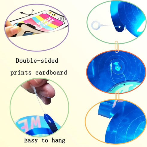 30 pcs 90s Party Decorations Hanging Swirls for Back to 1990's Theme Birthday Party Decor Supplies