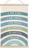 HRQKO Blue I Am Kind Smart Inspirational Poster Hanger Frame, Boho Rainbow