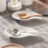 ONTUBE Ceramic Spoon Rests Set of 4, Porcelain Sauce Dish for Cooking Spoons, 6.5 Inch (White)