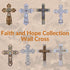 Comfy Hour Faith and Hope Collection, Polyresin Wall Hanging Cross (Multi-Color)
