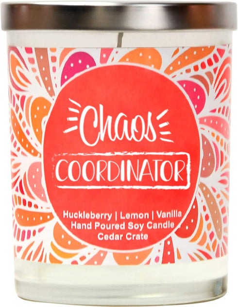 Chaos Coordinator | Huckleberry, Lemon, Vanilla | Luxury Scented Soy Candle, 10 Oz Jar, Made in USA