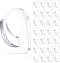 Jetec 60 Pieces Clear Adhesive Wall Hooks, Transparent Reusable Seamless Hooks for Hanging Small Sticky Acrylic Hangers
