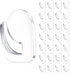 Jetec 60 Pieces Clear Adhesive Wall Hooks, Transparent Reusable Seamless Hooks for Hanging Small Sticky Acrylic Hangers