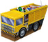 3-D 5.25" 10.5", Set 3- Beistle Dump Truck Centerpieces, x of Construction Themed Party Supplies, Birthday Decor Favor
