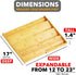 3" 4 12" 23" SpaceAid Bamboo Spice Drawer Organizer, (Need Deep Drawer) Expandable Tier Spices Rack for Cabinet