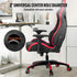VEVOR Office Chair Base Replacement, 28", 2500 lbs Static Load, Heavy Duty Desk Chair Base with 5 Casters, Black + Red