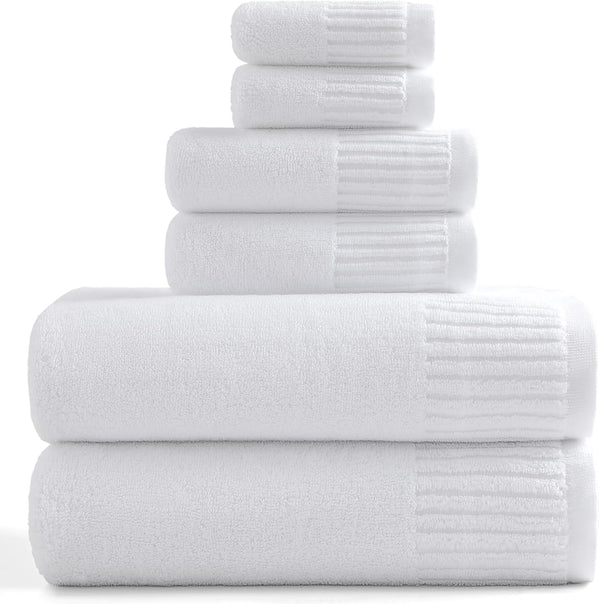 YTYC 27.5x55 Inches Luxury Bath Towels Set of 6 Large, 100 Percent