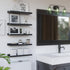 5 Set RICHER HOUSE Floating Wall Mounted Shelves, Black Shelves for Wall Decor, Modern Picture Ledge Shelf with Lip