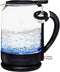 OVENTE Electric Glass Kettle 1.5 Liter, 1500W Instant Hot Water Boiler with ProntoFill Tech, Black KG516B
