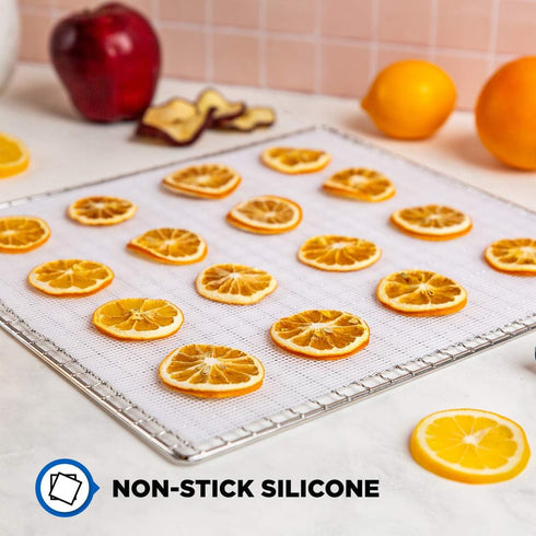 Silicone Dehydrator Sheets (6 Pack) - Fine Mesh Trays for Cosori, Excalibur, Magic Mill Dehydrator Accessories