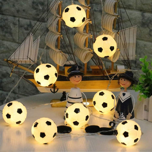 5ft 10 Codear Soccer Ball String Lights for Boys Girls Bedroom,Battery Operated LED Soccer Fairy Lights for Son