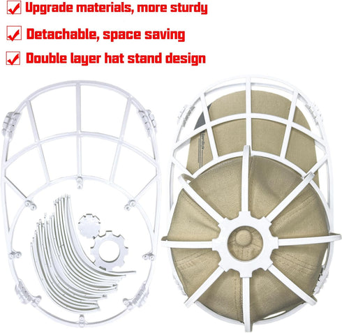 Hat Cleaner - Hat Cage for Washing, Laundry Wash Bags for Baseball Caps, Cap Washer Frame for Washing Machine or