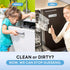 KitchenTour Dishwasher Magnet Clean Dirty Sign, Super Strong Magnet, Large Text Easy to Read